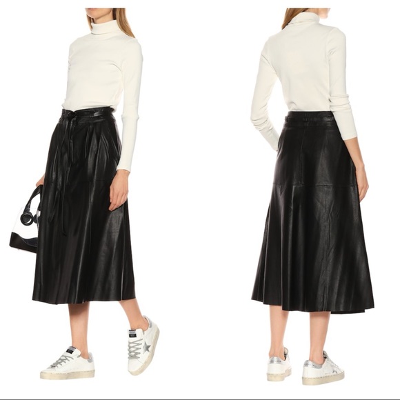 Polo Ralph Lauren Dresses & Skirts - Polo Ralph Lauren
Women's Black Leather Midi Skirt
